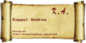 Koppel Andrea névjegykártya