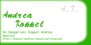 andrea koppel business card